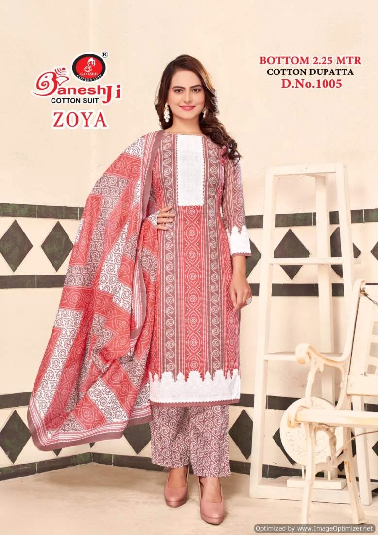 Ganeshji Zoya Vol 1 Cotton Wholesale Salwar Suit Catalog — Wholesale Salwar Suits, MPA wholesale from Surat - Gallery Image 8